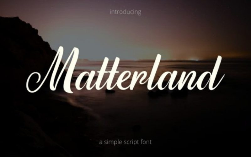 Matterland Calligraphy Font