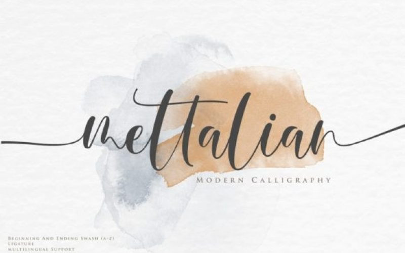 Mettalian Calligraphy Font