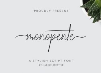 Monopente Handwritten Font