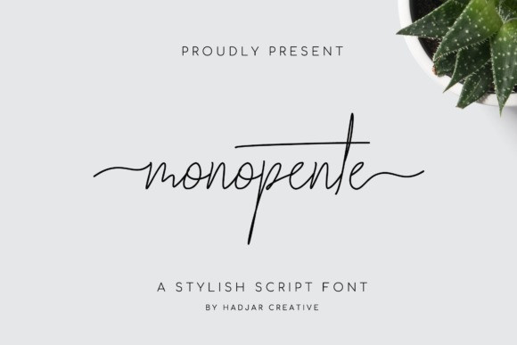 Monopente Handwritten Font