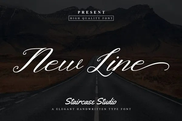 Newline Calligraphy Font