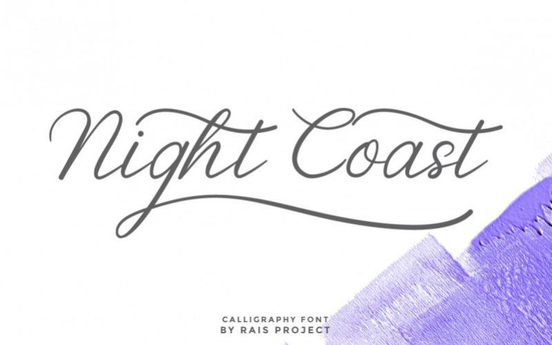 Night Coast Calligraphy Font