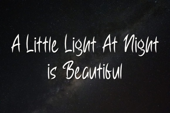 Night Light Brush Font