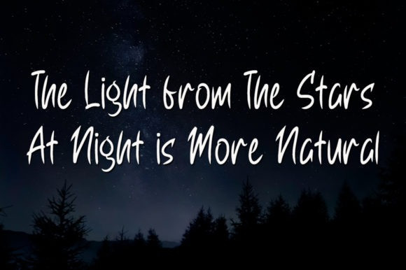 Night Light Brush Font