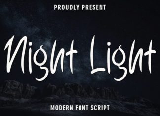 Night Light Brush Font