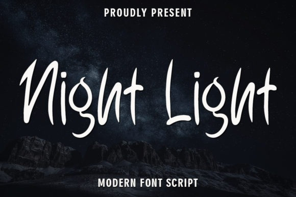 Night Light Brush Font