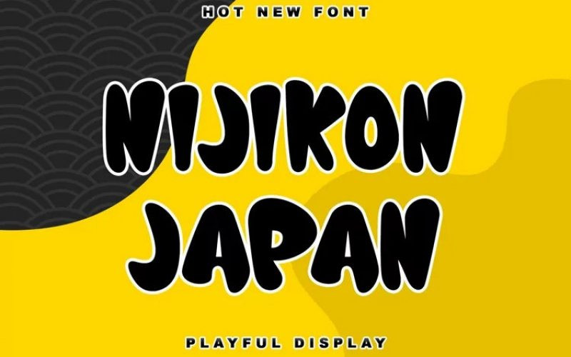 Nijikon japan Display Font