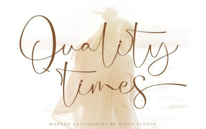 Quality times Calligraphy Font