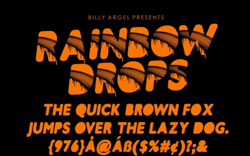 RAINBOWDROPS Display Font