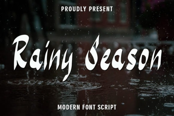 Rainy Season Brush Font