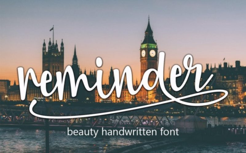 Reminder Calligraphy Font