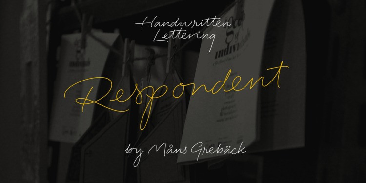 Respondent Handwritten Font