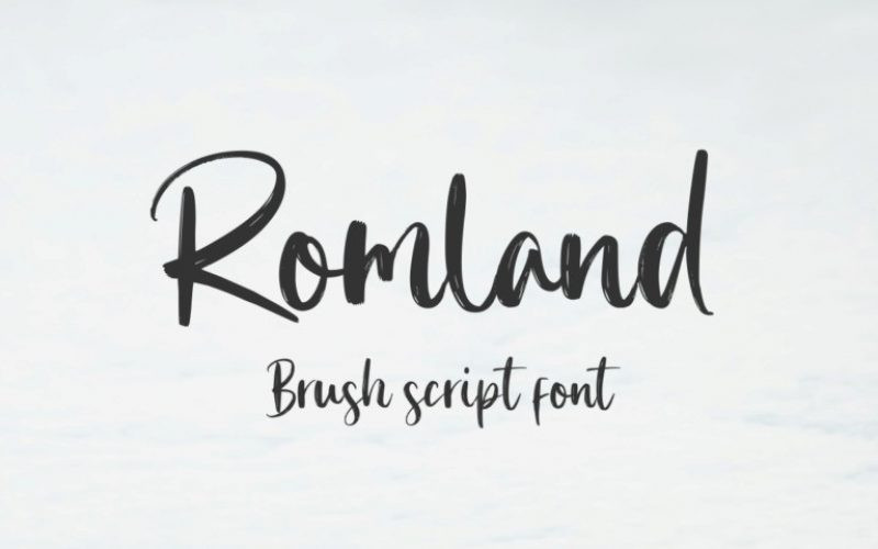 Romland Brush Font