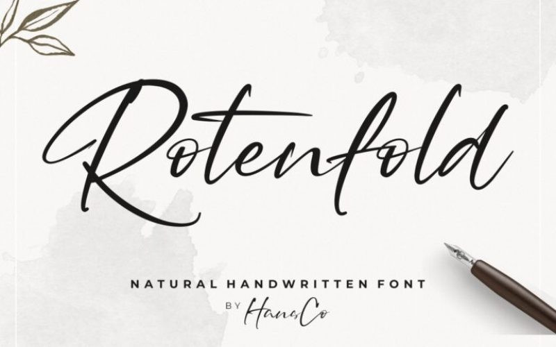 Rotenfold Script Font