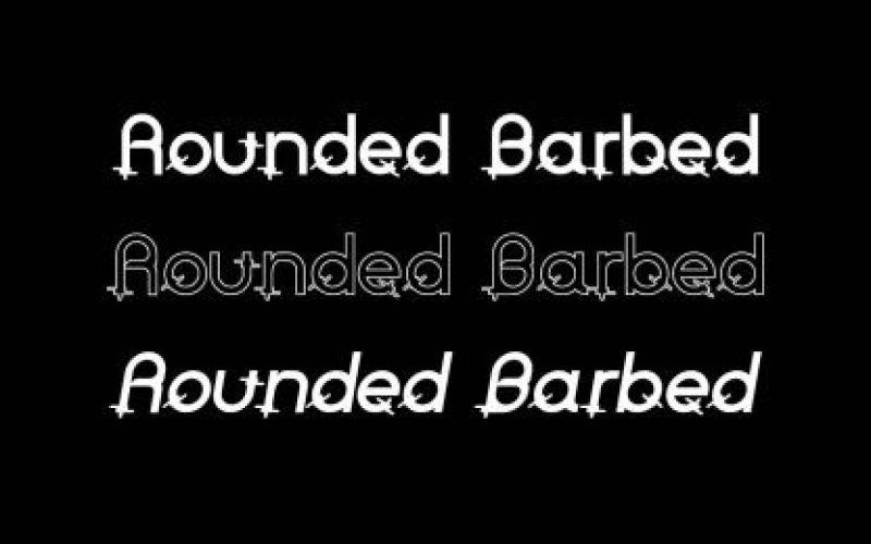 Rounded Barbed Display Font