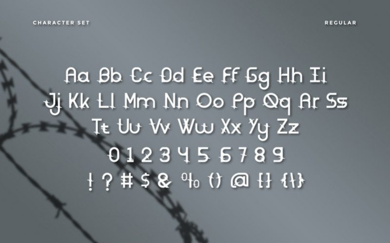 Rounded Barbed Display Font