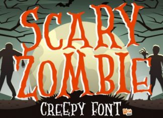 Scary Zombie Display Font