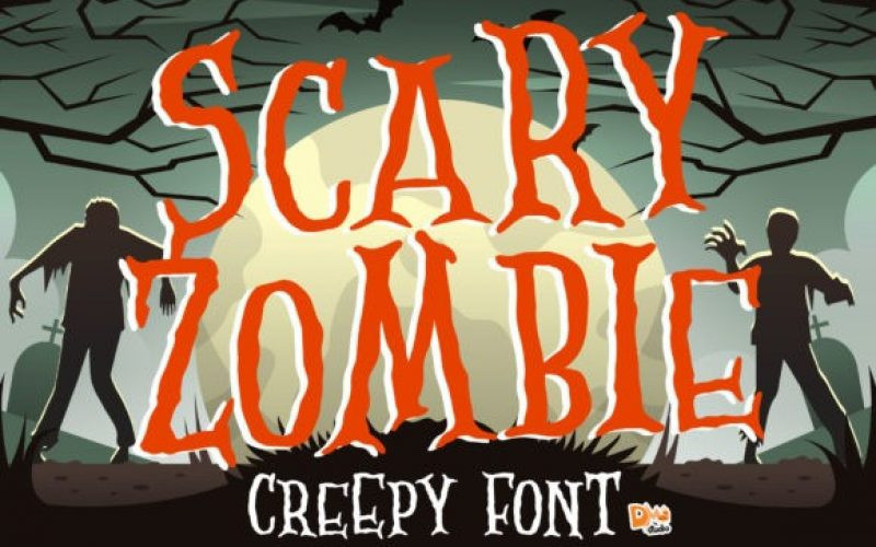 Scary Zombie Display Font