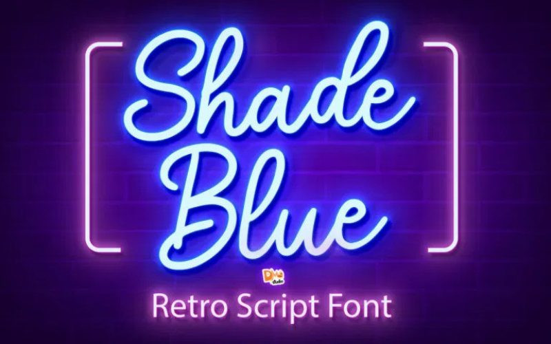 Shade Blue Script Font