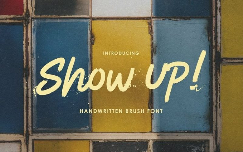 Show Up Brush Font