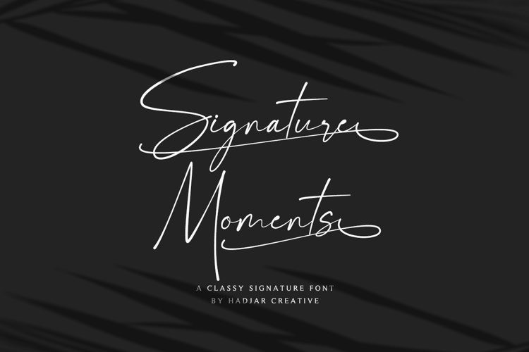 Signature Moments Handwritten Font