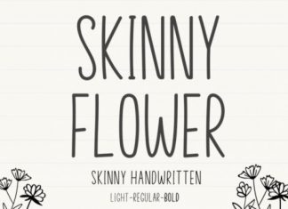Skinny Flower Display Font