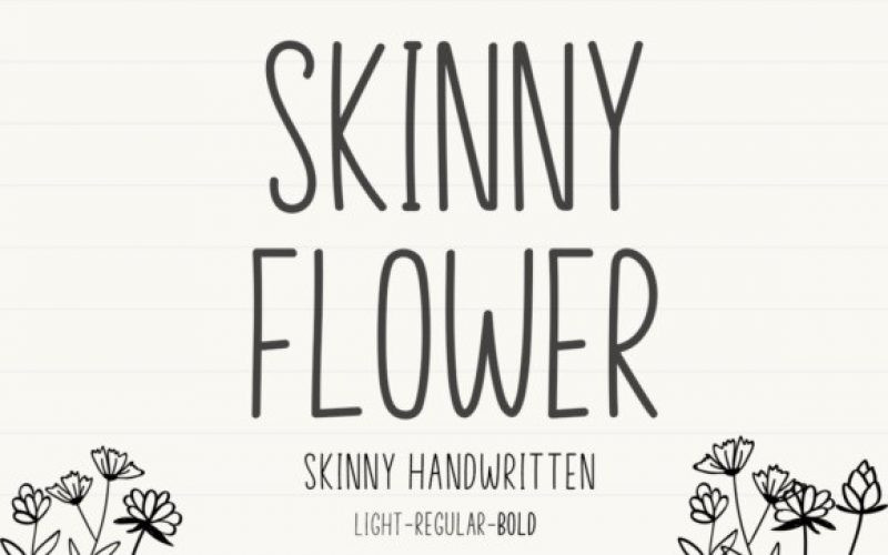 Skinny Flower Display Font