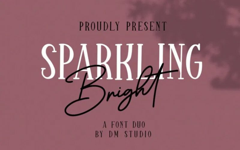 Sparkling Bright Font Duo