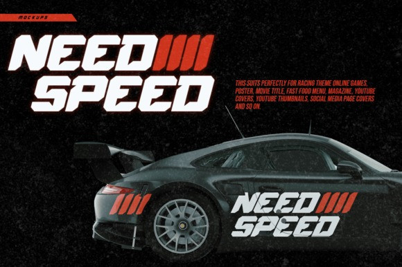 Speed Rush Display Font