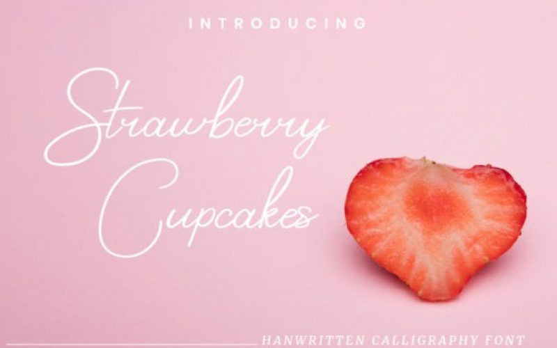 Strawberry Cupcakes Handwritten Font