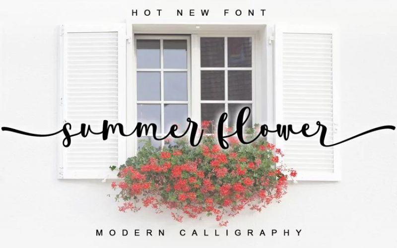 Summer Flower Script Font