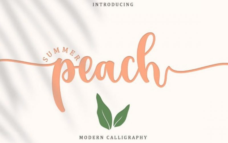 Summer Peach Calligraphy Font