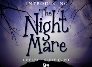 The Nightmare Display Font