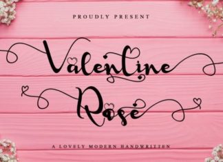 Valentine Rose Calligraphy Font