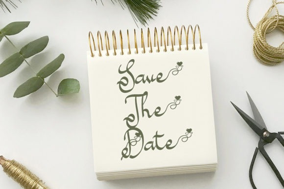 Wedding Date Script Font