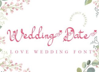 Wedding Date Script Font