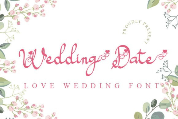 Wedding Date Script Font