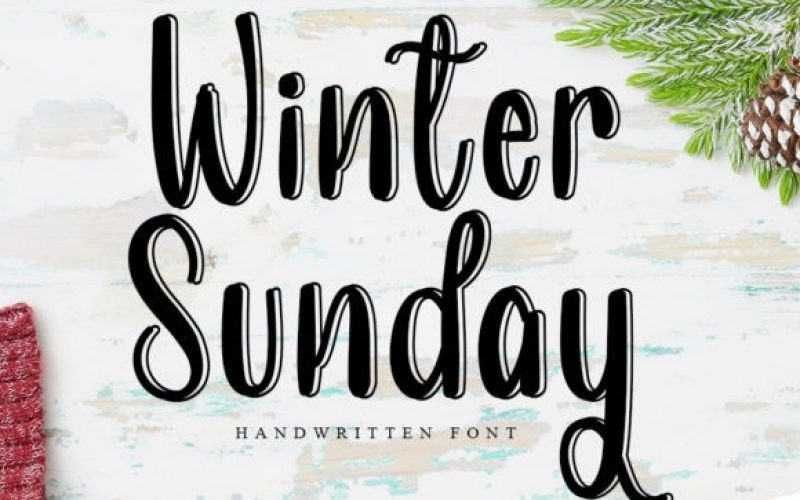 Winter Sunday Display Font