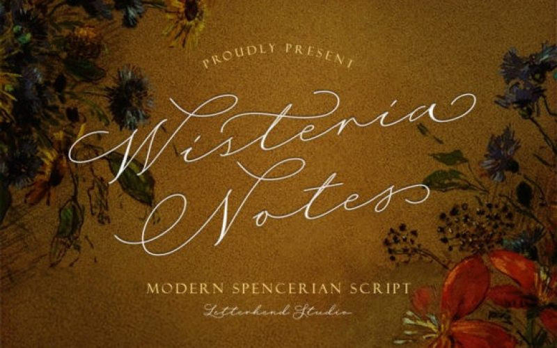 Wisteria Notes Calligraphy Font