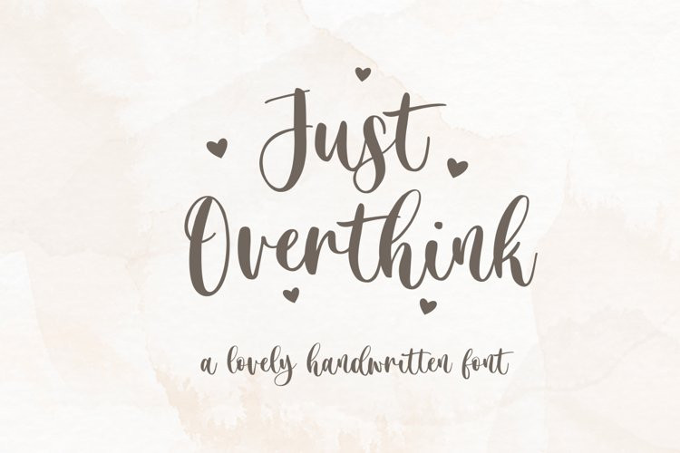 Just Overthink Script Font