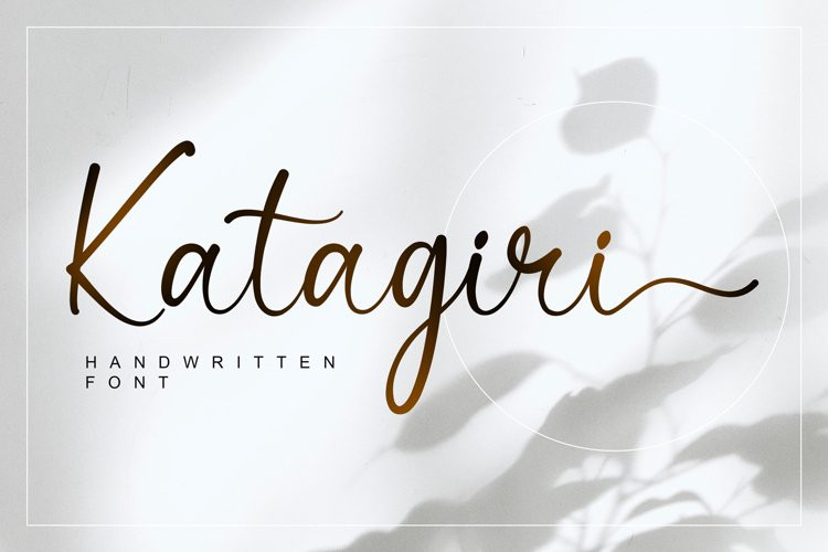 Katagiri Script Font