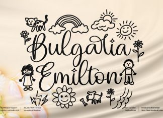 Bulgaria Emilton Script Font