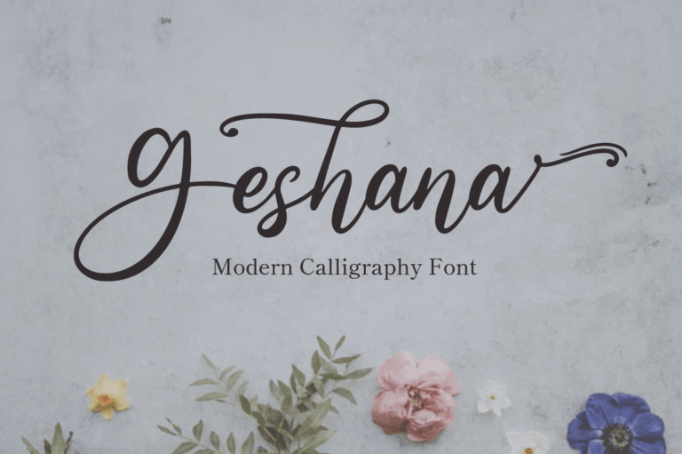 Geshana Calligraphy Font