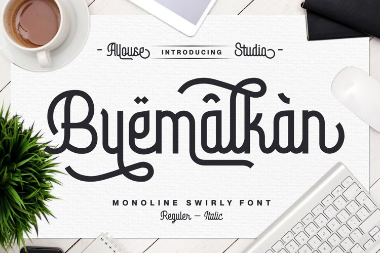 Byemalkan Display Font