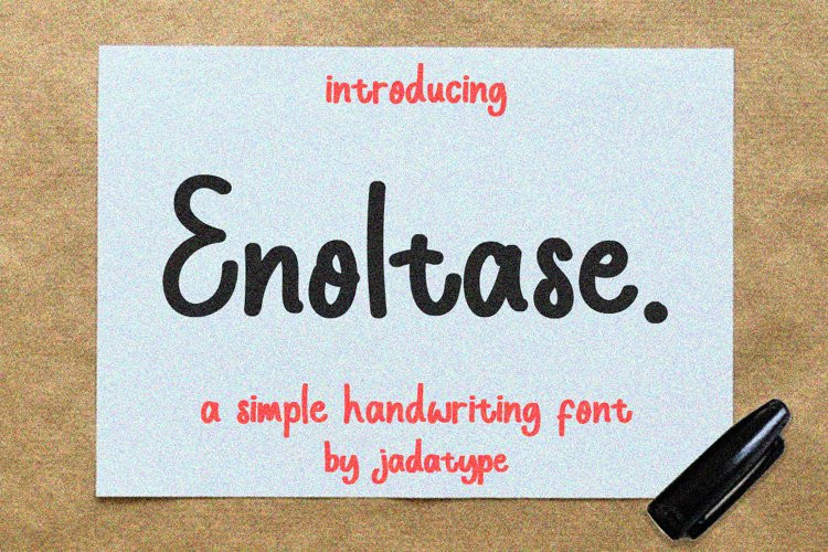 Enoltase Handwritten Font