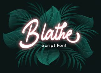 Blathe Script Font