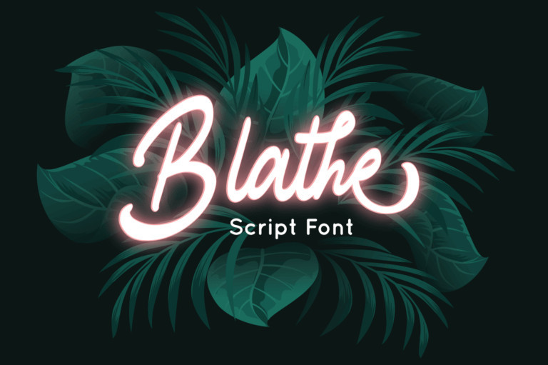 Blathe Script Font