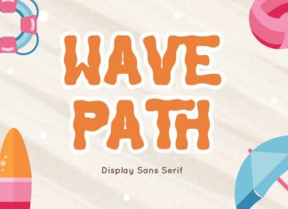 Wave Path Display Font