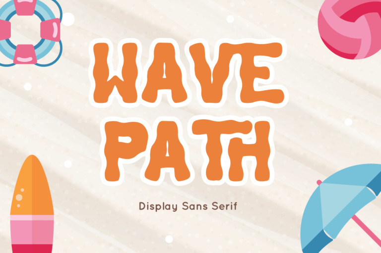 Wave Path Display Font