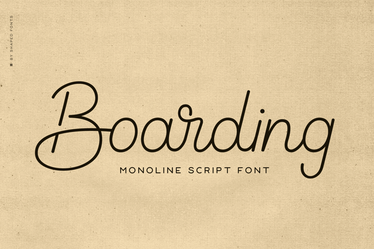 Boarding Handwritten Font